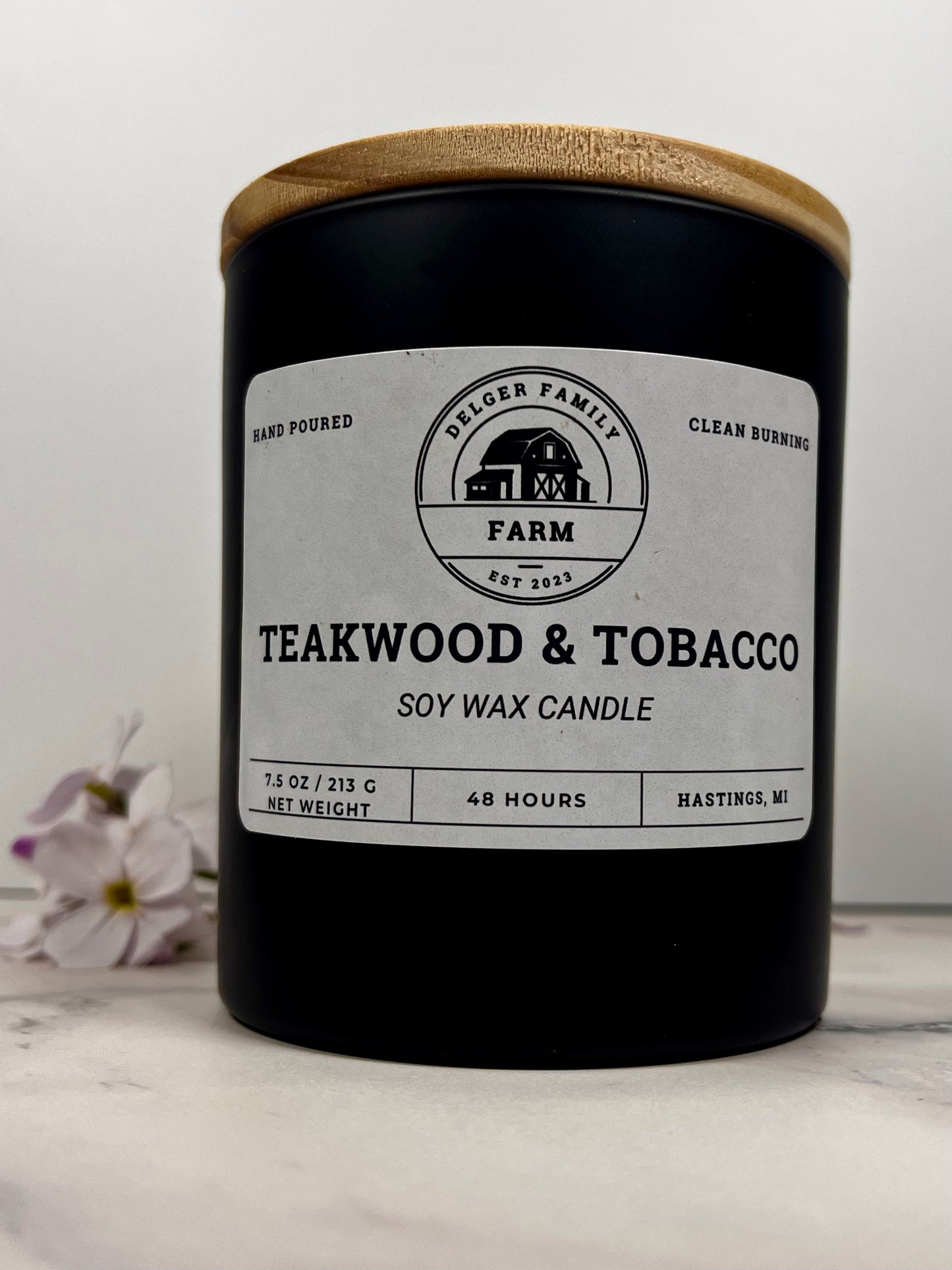 Teakwood & Tobacco | Small Batch Non-Toxic Soy Candle