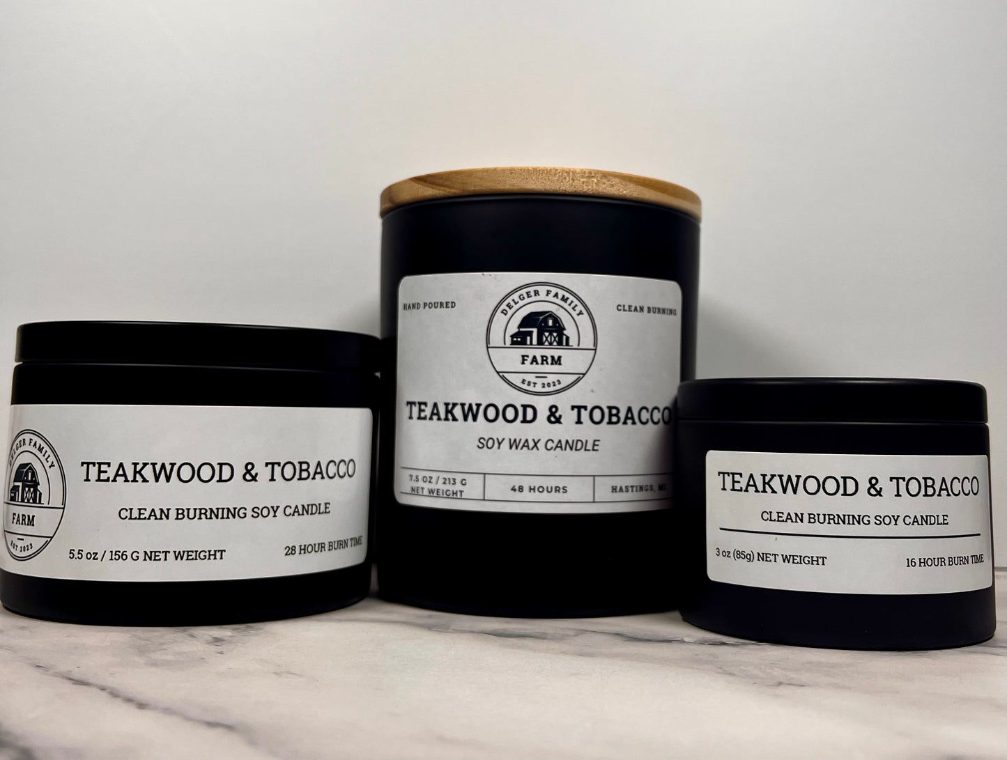 Teakwood & Tobacco | Small Batch Non-Toxic Soy Candle
