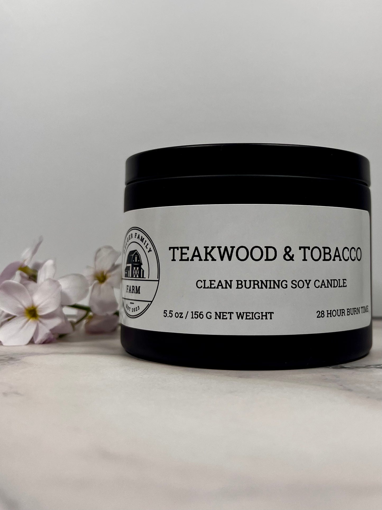 Teakwood & Tobacco | Small Batch Non-Toxic Soy Candle