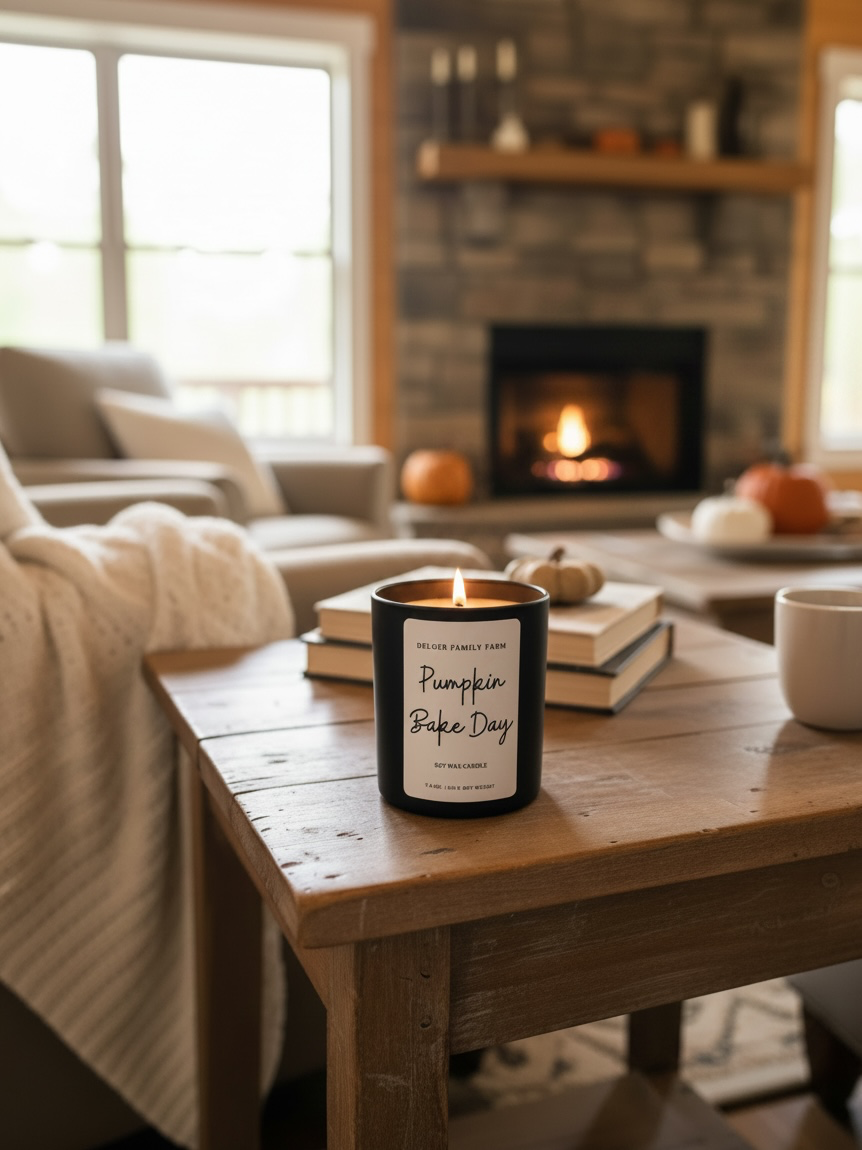 Pumpkin Bake Day Soy Candle | Clean Fragrance Farmhouse Candle