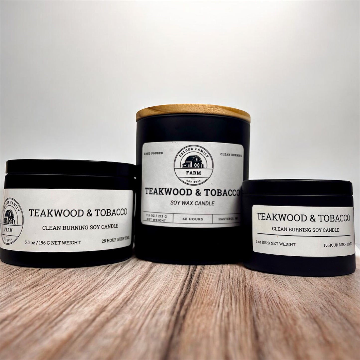 Teakwood & Tobacco | Small Batch Non-Toxic Soy Candle