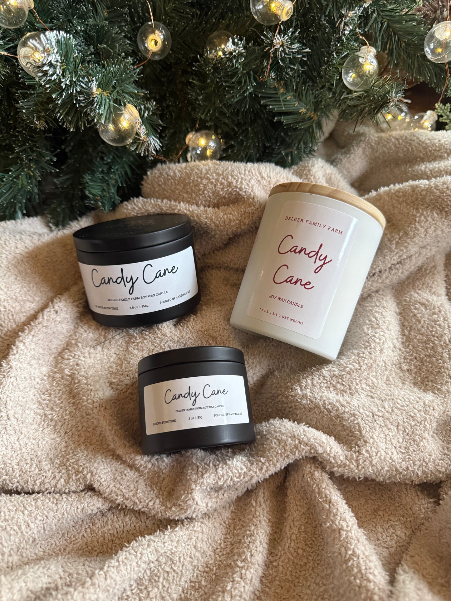 Candy Cane Non-Toxic Soy Candle