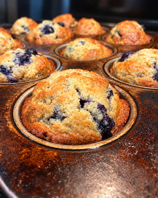 Bakery Style Blueberry Muffins
