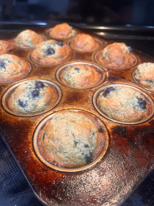 Bakery Style Blueberry Muffins