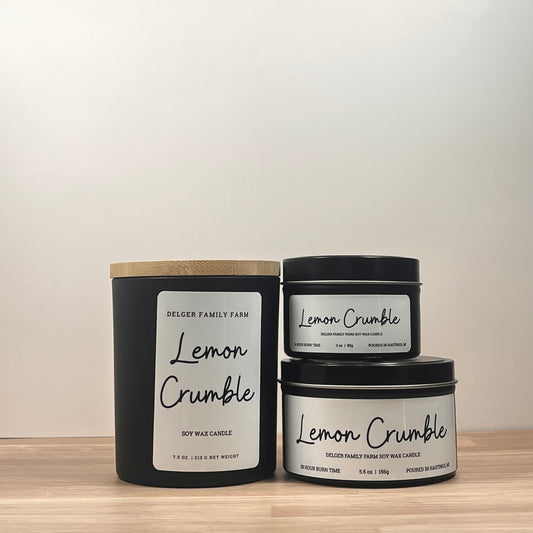Lemon Crumble Soy Candle | Clean Fragrance Farmhouse Candle