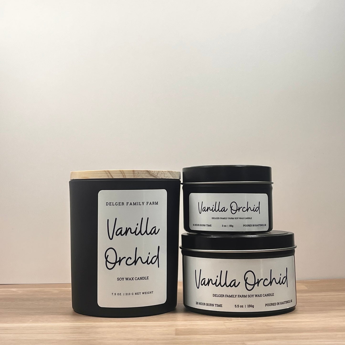 Vanilla Orchid Soy Candle | Clean Fragrance Farmhouse Candle