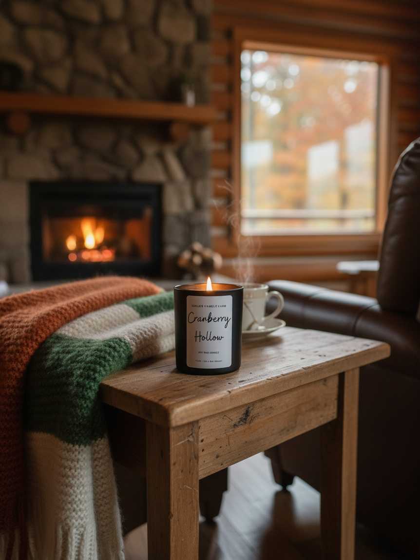 Cranberry Hollow Soy Candle | Clean Fragrance Farmhouse Candle