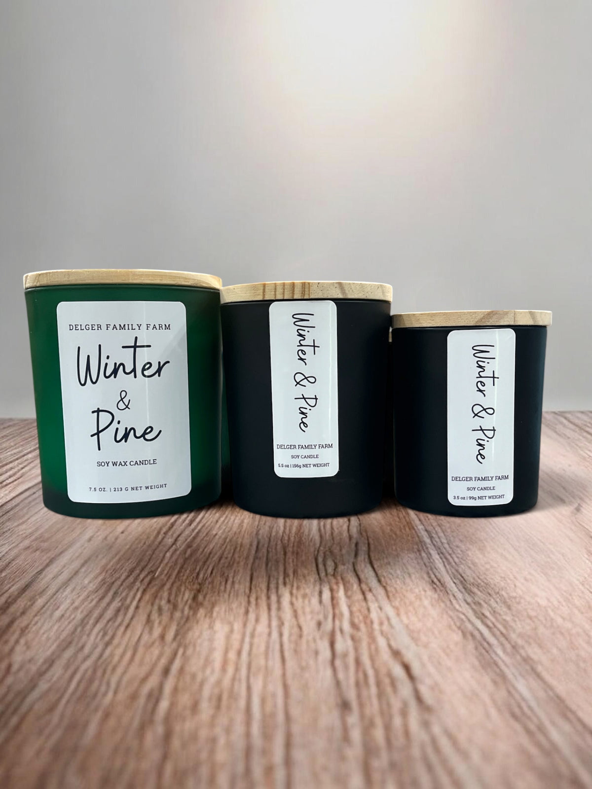 Winter & Pine Soy Candle | Clean Fragrance Farmhouse Candle