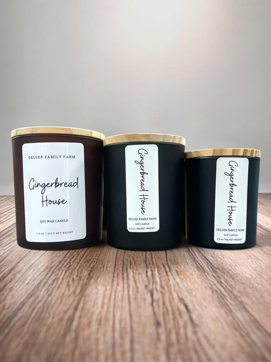 Gingerbread House Soy Candle | Clean Fragrance Farmhouse Candle