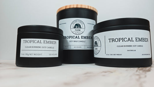 Tropical Ember | Small Batch Non-Toxic Soy Candle