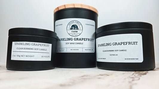 Sparkling Grapefruit | Small Batch Non-Toxic Soy Candle