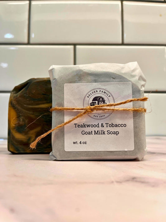 Teakwood & Tobacco Goat Milk Soap