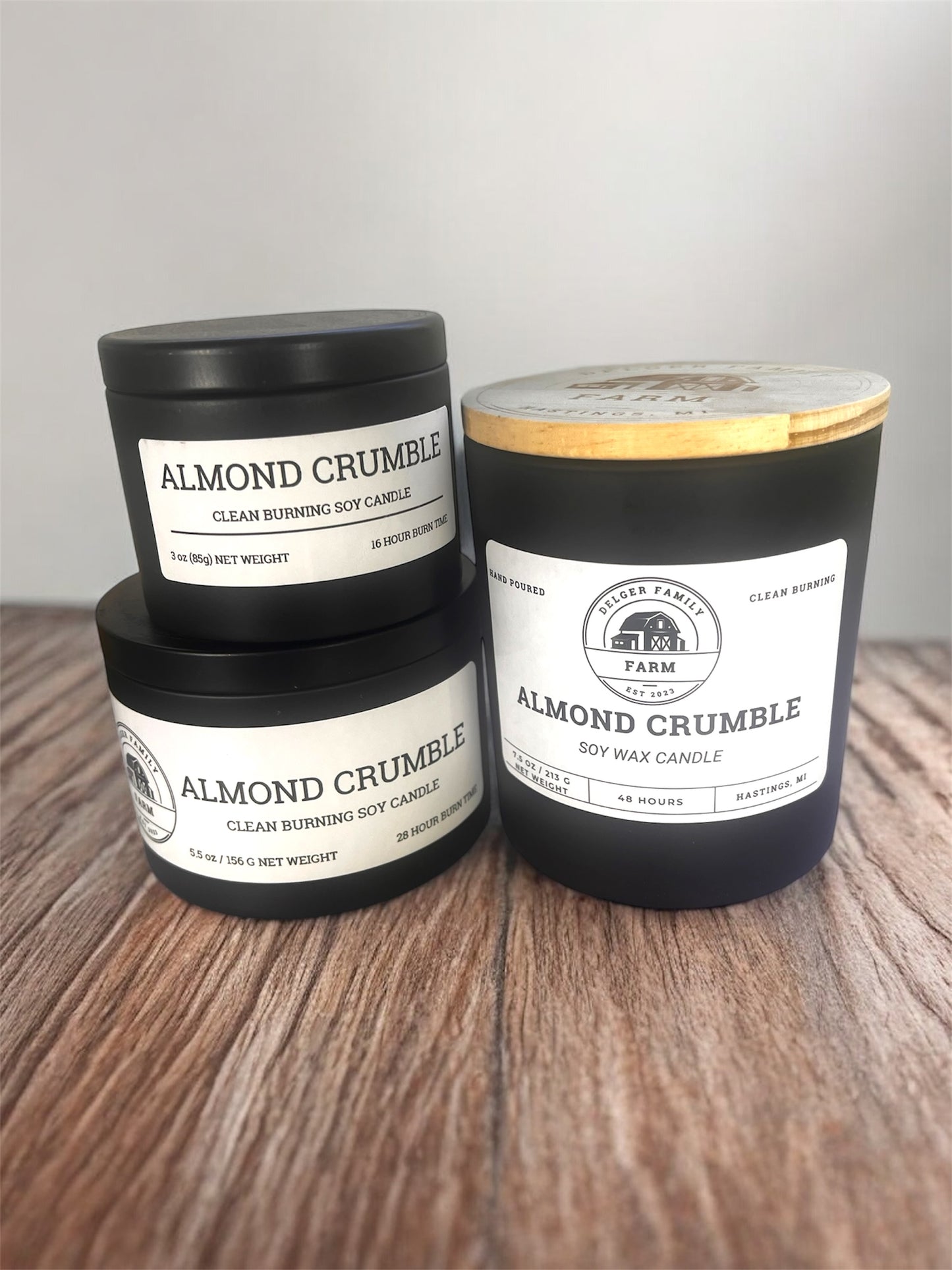 Almond Crumble | Small Batch Non-Toxic Soy Candle