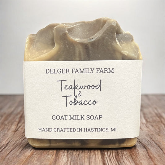 Teakwood & Tobacco Goat Milk Soap