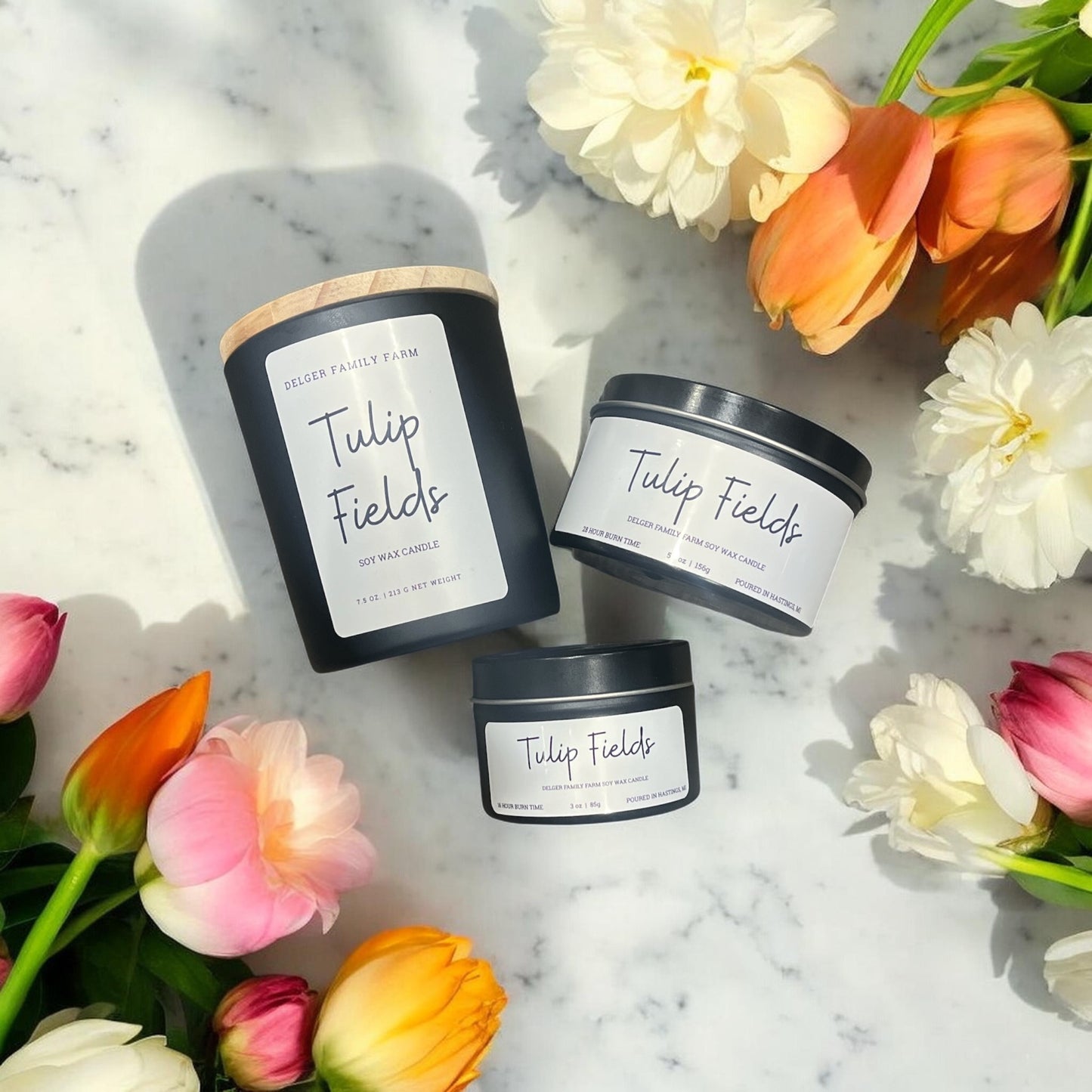Tulip Fields | Clean Fragrance Farmhouse Candle