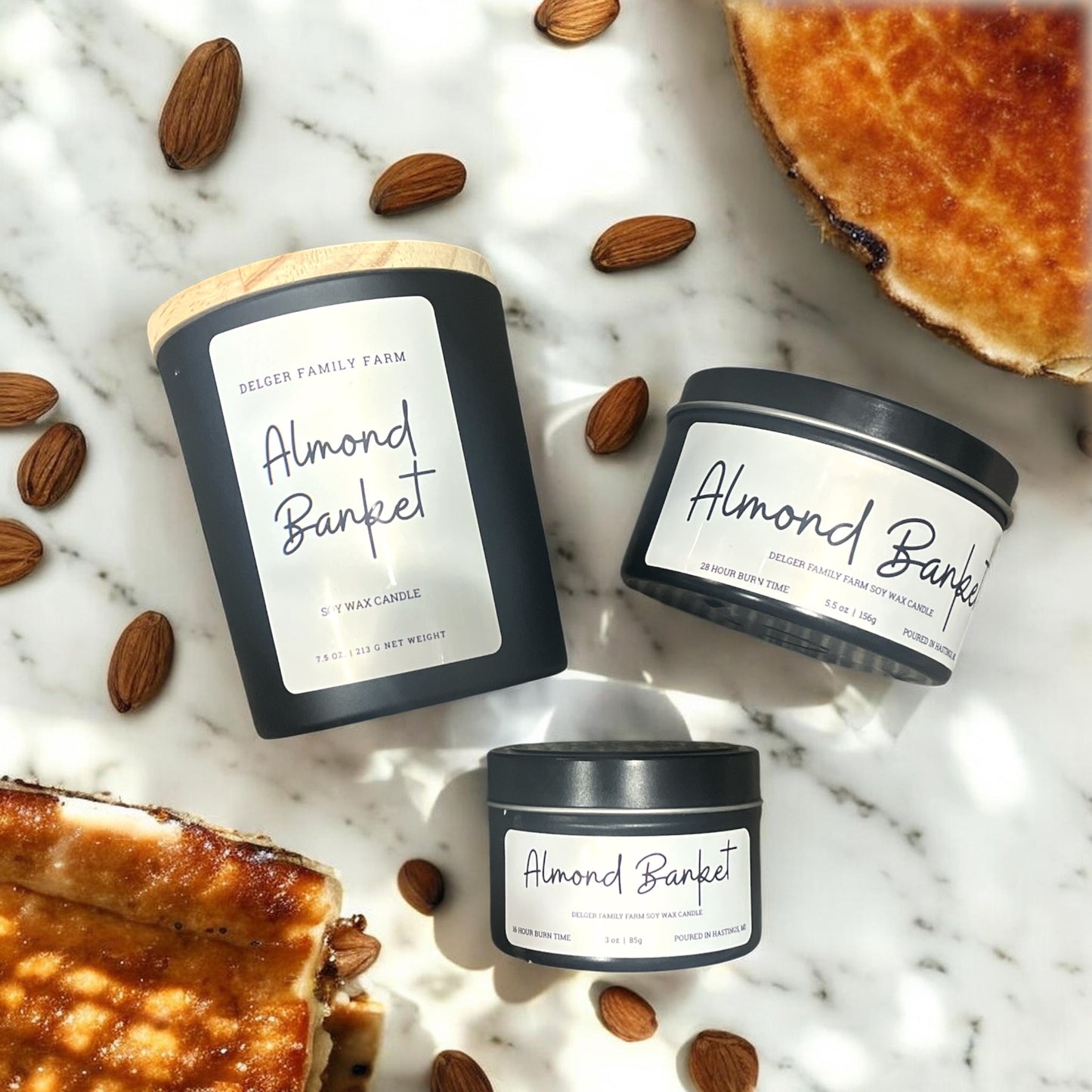 Almond Banket | Clean Fragrance Farmhouse Candle