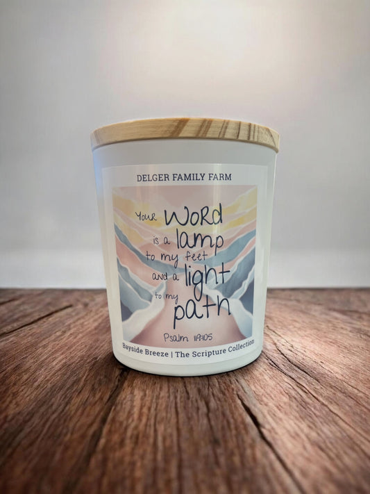 Bayside Breeze Scripture Candle