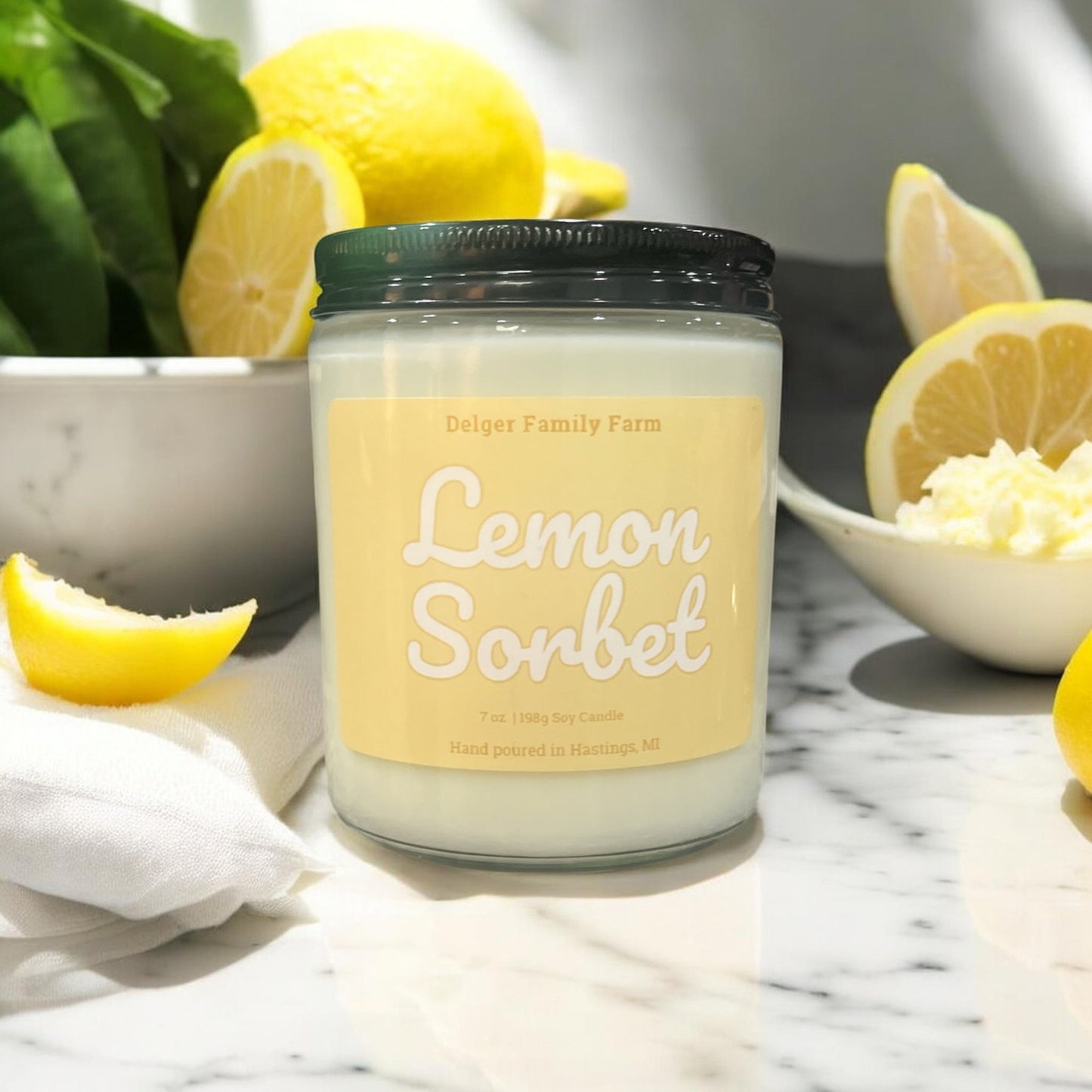 Lemon Sorbet Soy Candle