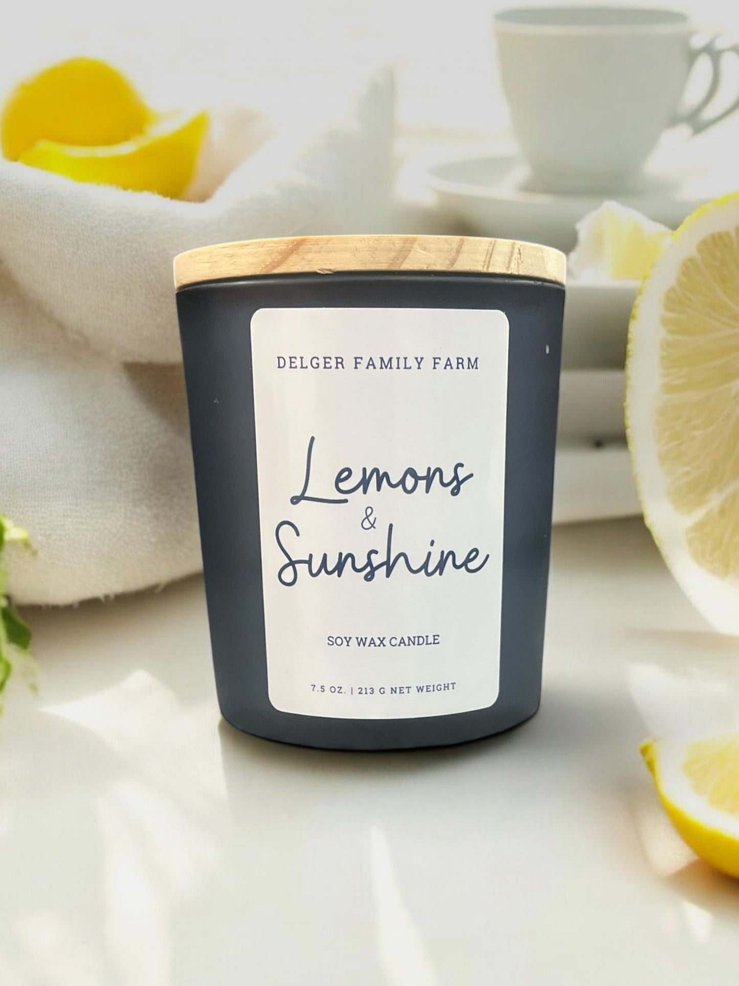 Lemons & Sunshine Soy Candle | Clean Fragrance Farmhouse Candle