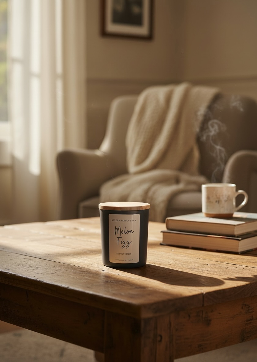 Melon Fizz Soy Candle | Clean Fragrance Farmhouse Candle