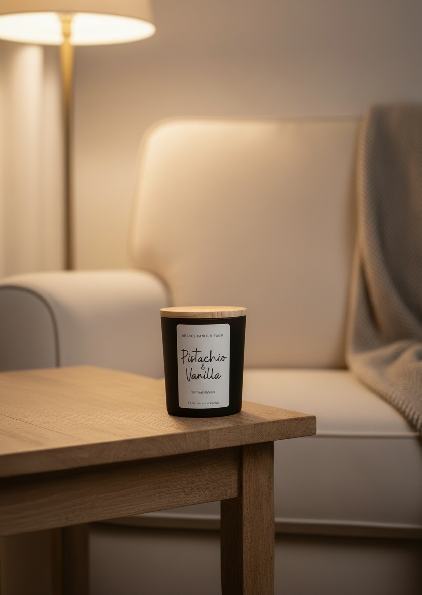 Pistachio & Vanilla Soy Candle | Clean Fragrance Farmhouse Candle