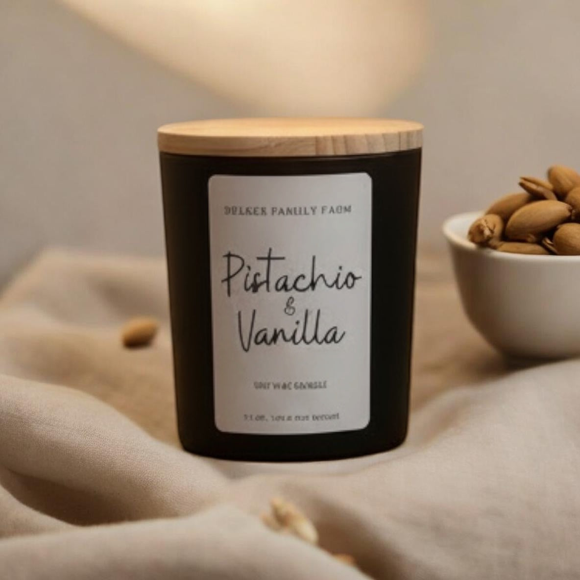 Pistachio & Vanilla Soy Candle | Clean Fragrance Farmhouse Candle