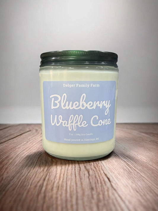 Blueberry Waffle Cone Soy Candle