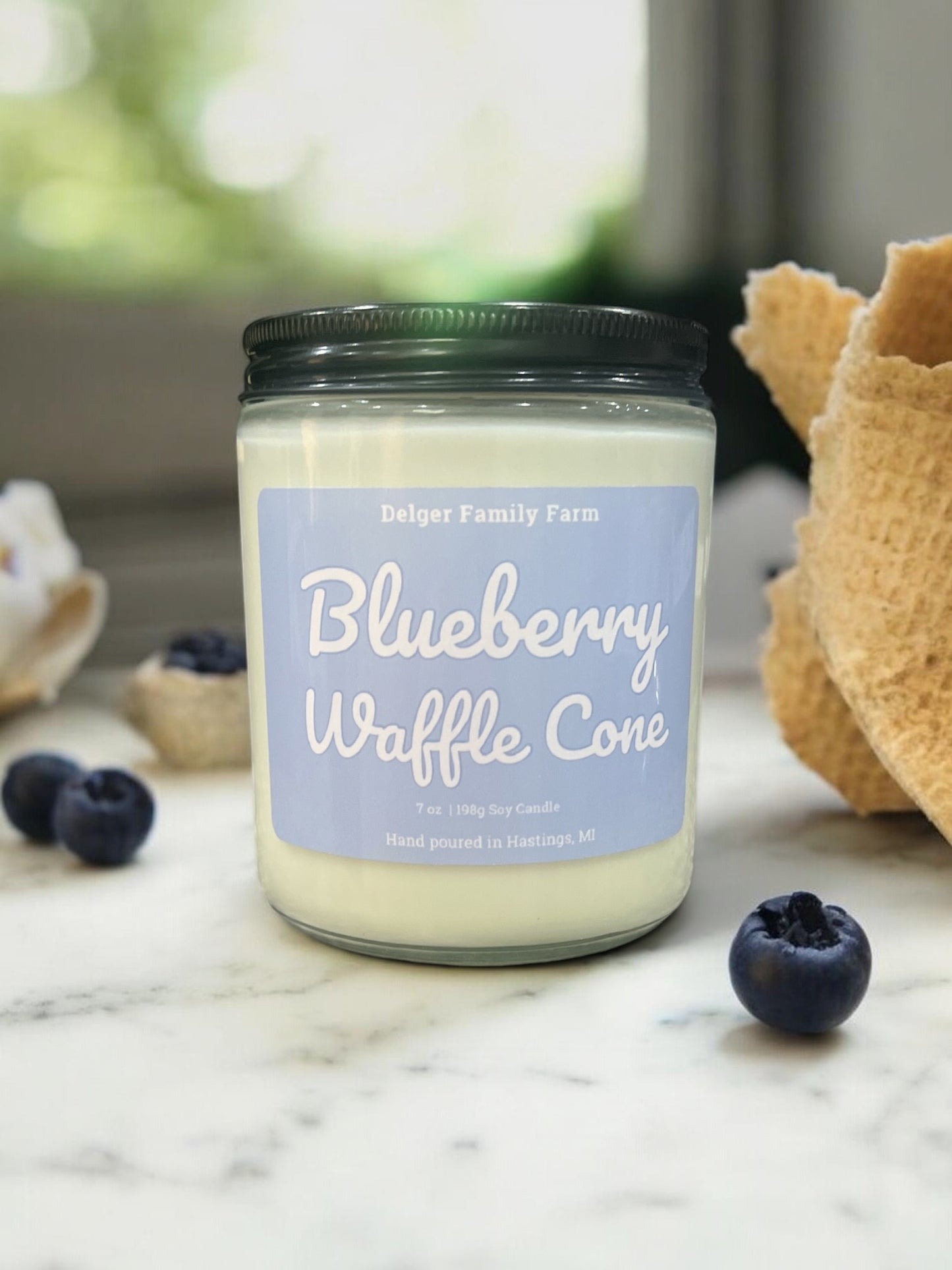 Blueberry Waffle Cone Soy Candle