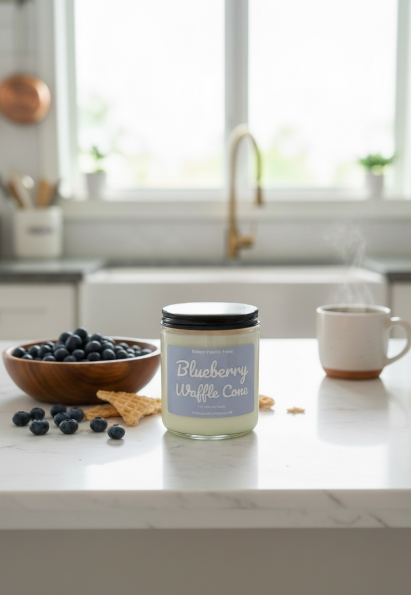 Blueberry Waffle Cone Soy Candle