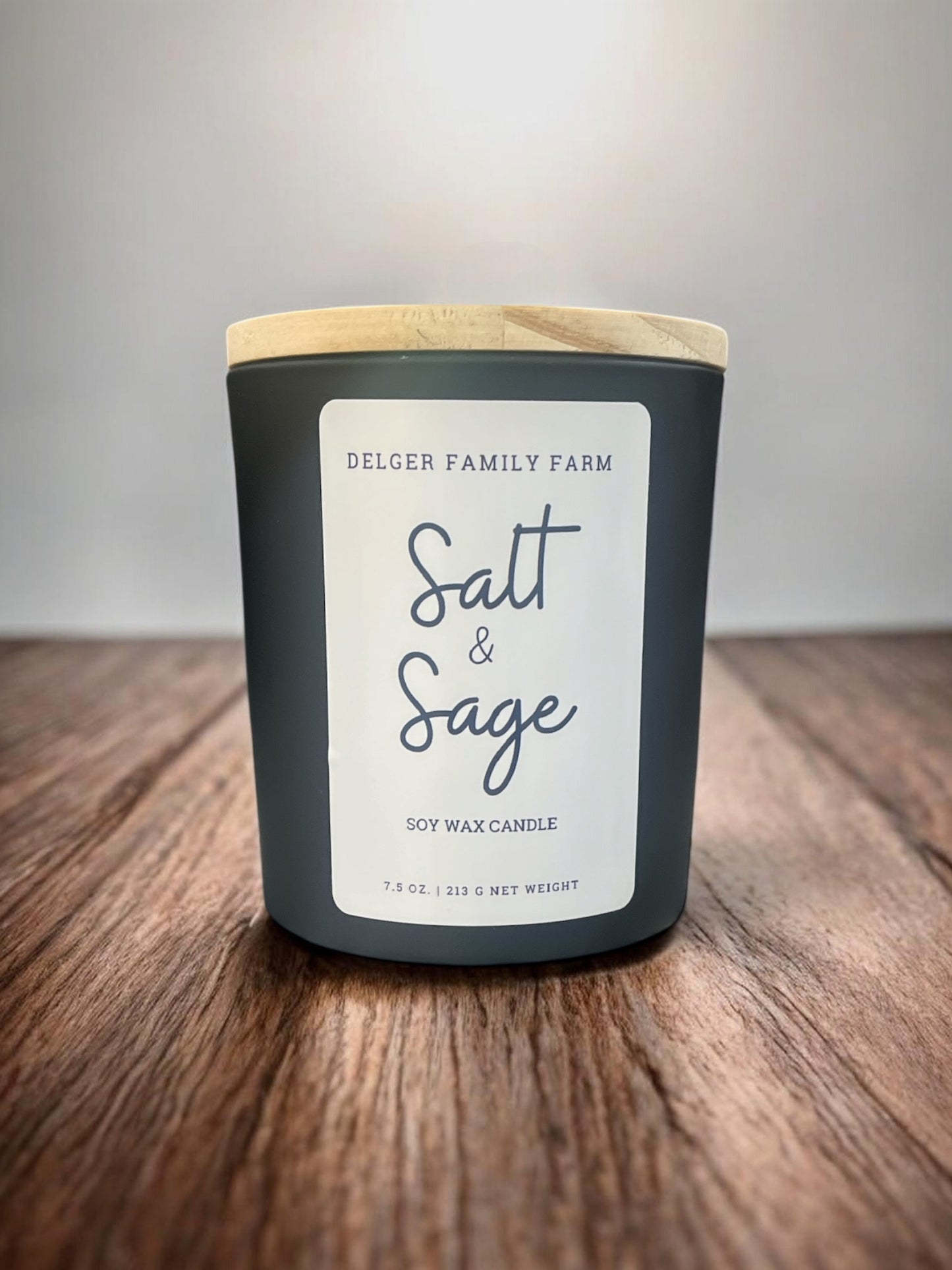 Salt & Sage Soy Candle | Clean Fragrance Farmhouse Candle