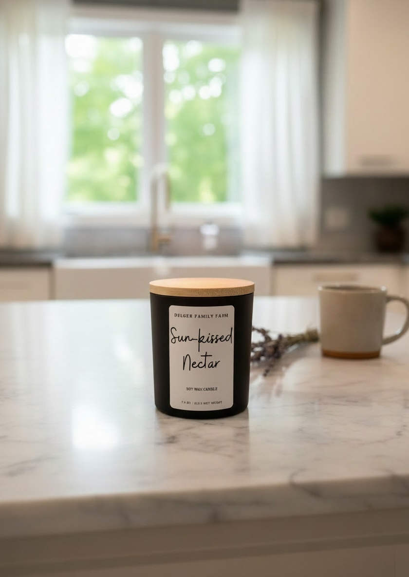 Sun-Kissed Nectar Soy Candle | Clean Fragrance Farmhouse Candle
